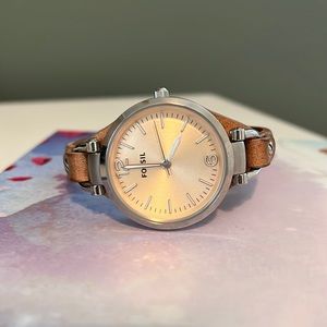 Woman’s Fossil Leather Watch